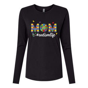 Autism Awareness Tee Mom Life For Autism Mom Womens Cotton Relaxed Long Sleeve T-Shirt