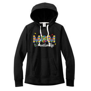 Autism Awareness Tee Mom Life For Autism Mom Women's Fleece Hoodie