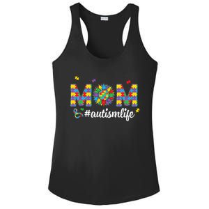 Autism Awareness Tee Mom Life For Autism Mom Ladies PosiCharge Competitor Racerback Tank