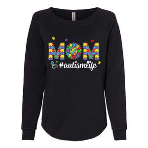 Autism Awareness Tee Mom Life For Autism Mom Womens California Wash Sweatshirt