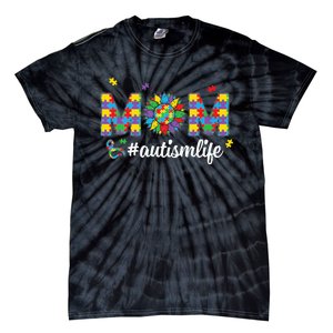 Autism Awareness Tee Mom Life For Autism Mom Tie-Dye T-Shirt