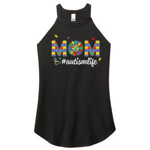 Autism Awareness Tee Mom Life For Autism Mom Women's Perfect Tri Rocker Tank