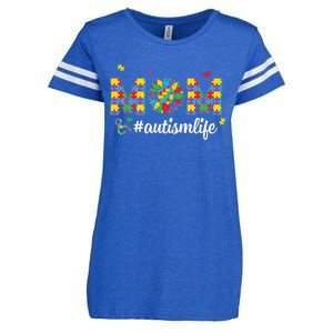 Autism Awareness Tee Mom Life For Autism Mom Enza Ladies Jersey Football T-Shirt