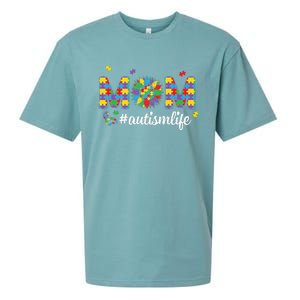 Autism Awareness Tee Mom Life For Autism Mom Sueded Cloud Jersey T-Shirt