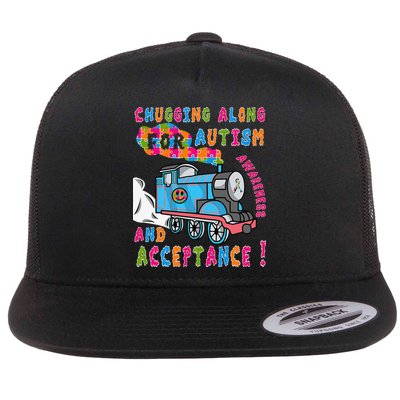 Advocate Acceptance Train Puzzle Cool Autism Awareness Gift Flatbill Hat
