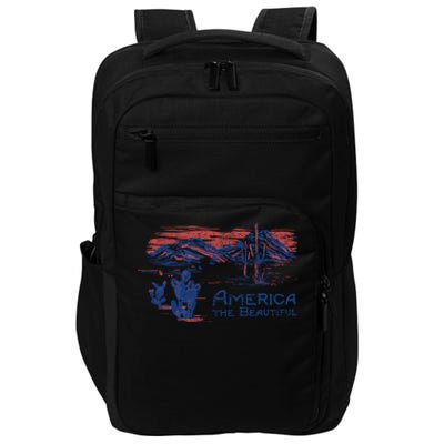 Americana America The Beautiful Landscape Cute Gift Impact Tech Backpack