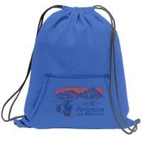 Americana America The Beautiful Landscape Cute Gift Sweatshirt Cinch Pack Bag