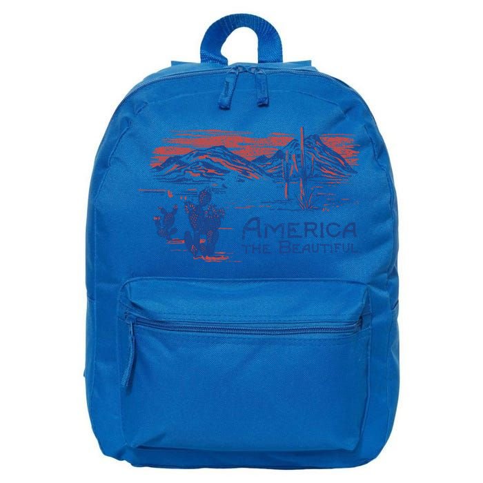 Americana America The Beautiful Landscape Cute Gift 16 in Basic Backpack