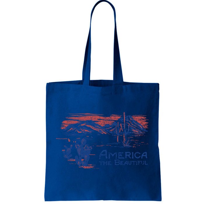 Americana America The Beautiful Landscape Cute Gift Tote Bag