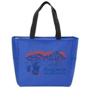 Americana America The Beautiful Landscape Cute Gift Zip Tote Bag