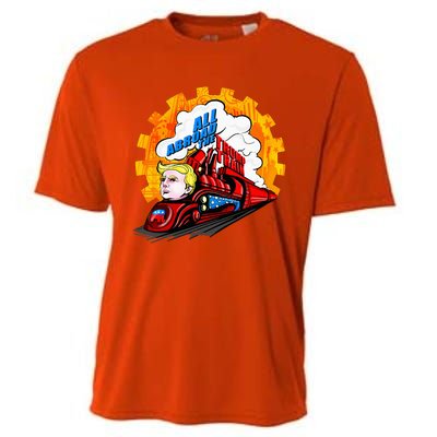 All Abroad The Trump Train 2024 Future Is Bright Cooling Performance Crew T-Shirt