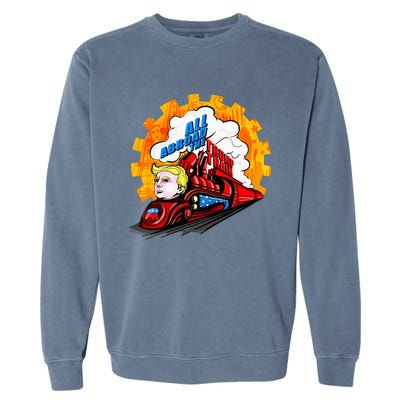 All Abroad The Trump Train 2024 Future Is Bright Garment-Dyed Sweatshirt