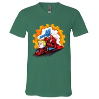 All Abroad The Trump Train 2024 Future Is Bright V-Neck T-Shirt