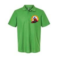 All Abroad The Trump Train 2024 Future Is Bright Softstyle Adult Sport Polo