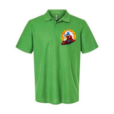 All Abroad The Trump Train 2024 Future Is Bright Softstyle Adult Sport Polo