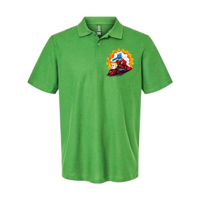 All Abroad The Trump Train 2024 Future Is Bright Softstyle Adult Sport Polo