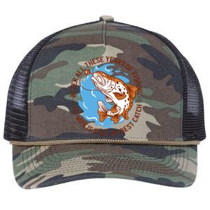 After All These Years Of Fishing My Wife Is Still My Best Catch Retro Rope Trucker Hat Cap