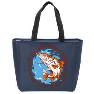 After All These Years Of Fishing My Wife Is Still My Best Catch Zip Tote Bag