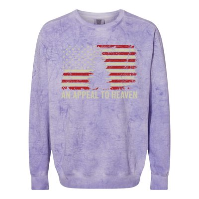 An Appeal To Heaven Gift Usa Revolution Pine Tree American Flag Gift Colorblast Crewneck Sweatshirt