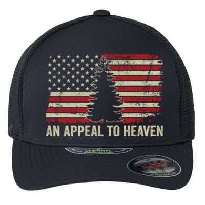 An Appeal To Heaven Gift Usa Revolution Pine Tree American Flag Gift Flexfit Unipanel Trucker Cap