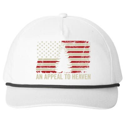 An Appeal To Heaven Gift Usa Revolution Pine Tree American Flag Gift Snapback Five-Panel Rope Hat