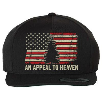 An Appeal To Heaven Gift Usa Revolution Pine Tree American Flag Gift Wool Snapback Cap