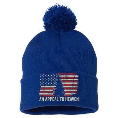 An Appeal To Heaven Gift Usa Revolution Pine Tree American Flag Gift Pom Pom 12in Knit Beanie