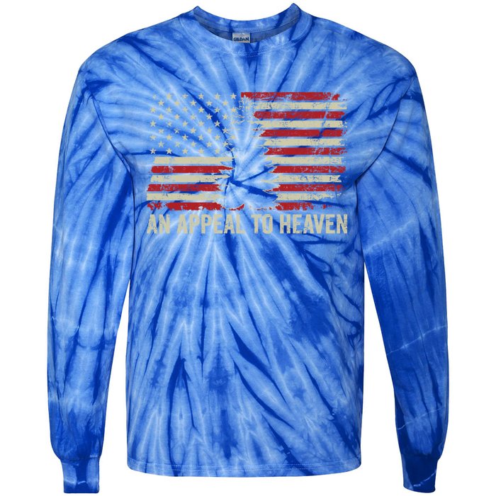 An Appeal To Heaven Gift Usa Revolution Pine Tree American Flag Gift Tie-Dye Long Sleeve Shirt