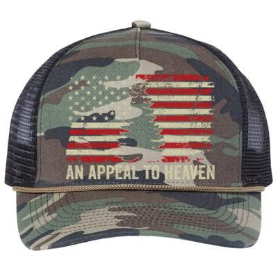 An Appeal To Heaven Gift Usa Revolution Pine Tree American Flag Gift Retro Rope Trucker Hat Cap