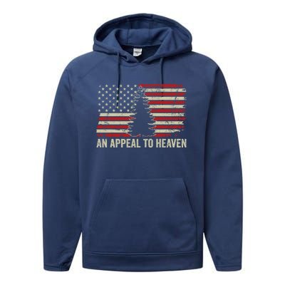 An Appeal To Heaven Gift Usa Revolution Pine Tree American Flag Gift Performance Fleece Hoodie