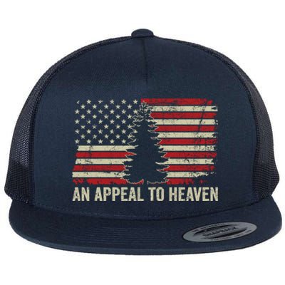 An Appeal To Heaven Gift Usa Revolution Pine Tree American Flag Gift Flat Bill Trucker Hat