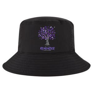 Alzheimer Awareness Tee For Men And Women Purple Butterfly Cool Comfort Performance Bucket Hat