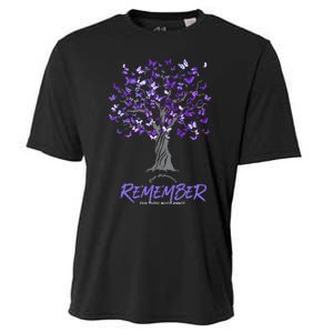 Alzheimer Awareness Tee For Men And Women Purple Butterfly Cooling Performance Crew T-Shirt