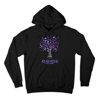 Alzheimer Awareness Tee For Men And Women Purple Butterfly Hoodie