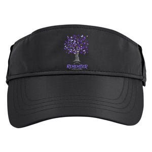 Alzheimer Awareness Tee For Men And Women Purple Butterfly Adult Drive Performance Visor