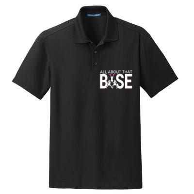 All About That Base Funny Cheerleading Cheer Dry Zone Grid Polo