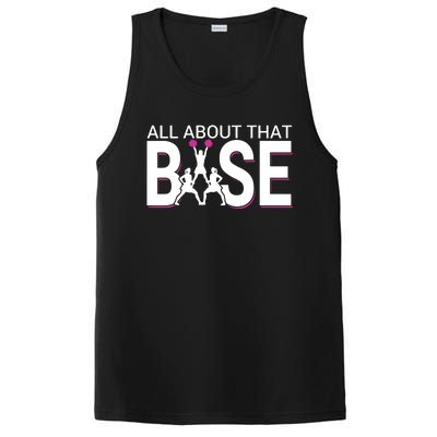 All About That Base Funny Cheerleading Cheer PosiCharge Competitor Tank