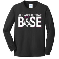 All About That Base Funny Cheerleading Cheer Kids Long Sleeve Shirt