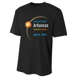 Arkansas AR Total Solar Eclipse 2024 Performance Sprint T-Shirt