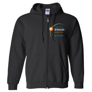 Arkansas AR Total Solar Eclipse 2024 Full Zip Hoodie