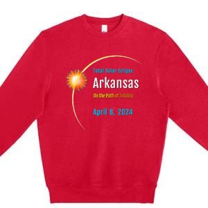 Arkansas AR Total Solar Eclipse 2024 Premium Crewneck Sweatshirt