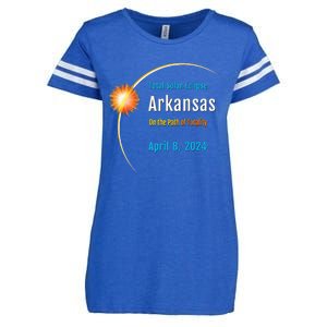 Arkansas AR Total Solar Eclipse 2024 Enza Ladies Jersey Football T-Shirt