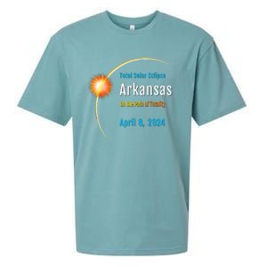 Arkansas AR Total Solar Eclipse 2024 Sueded Cloud Jersey T-Shirt