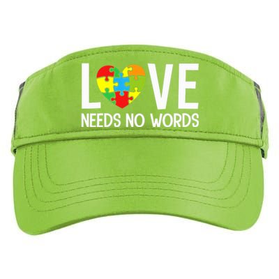 Autism Awareness Teacher Shirt Love Needs No Word Special Ed Adult Drive Performance Visor