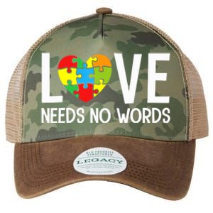 Autism Awareness Teacher Shirt Love Needs No Word Special Ed Legacy Tie Dye Trucker Hat