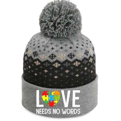 Autism Awareness Teacher Shirt Love Needs No Word Special Ed The Baniff Cuffed Pom Beanie