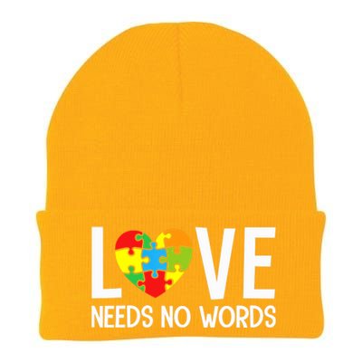 Autism Awareness Teacher Shirt Love Needs No Word Special Ed Knit Cap Winter Beanie