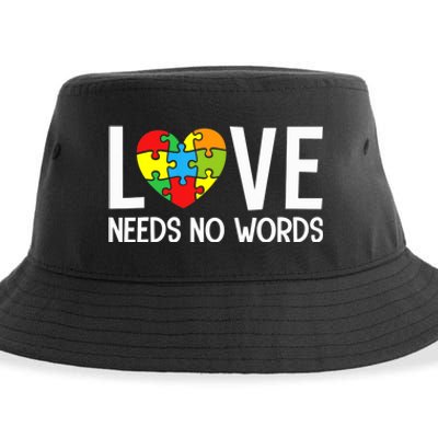 Autism Awareness Teacher Shirt Love Needs No Word Special Ed Sustainable Bucket Hat