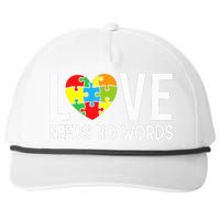 Autism Awareness Teacher Shirt Love Needs No Word Special Ed Snapback Five-Panel Rope Hat