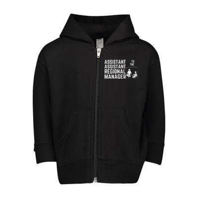 Assistant Assistant To The Regional Manager Toddler Zip Fleece Hoodie